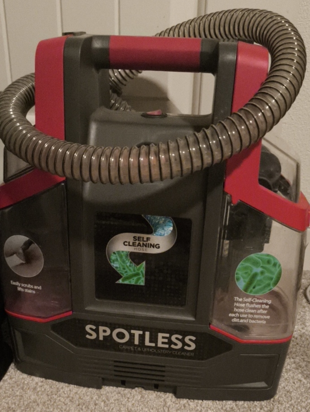 Hoover Spotless Carpet & Upholstery Cleaner - Gray with Red Accents